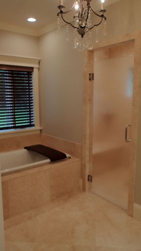 Seamless walk-in shower