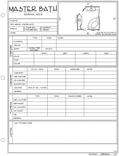 Master Set - Interior Finish Schedule example